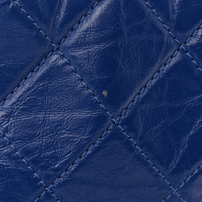 Chanel Aged Smooth Calfskin Quilted Medium Gabrielle Logo Hobo Blue 12 of 12