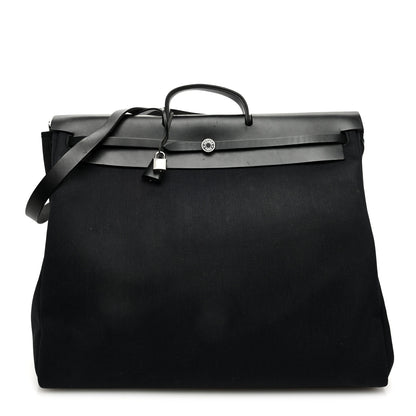 Hermes Toile Vache Hunter Herbag 50 Black 1 of 12