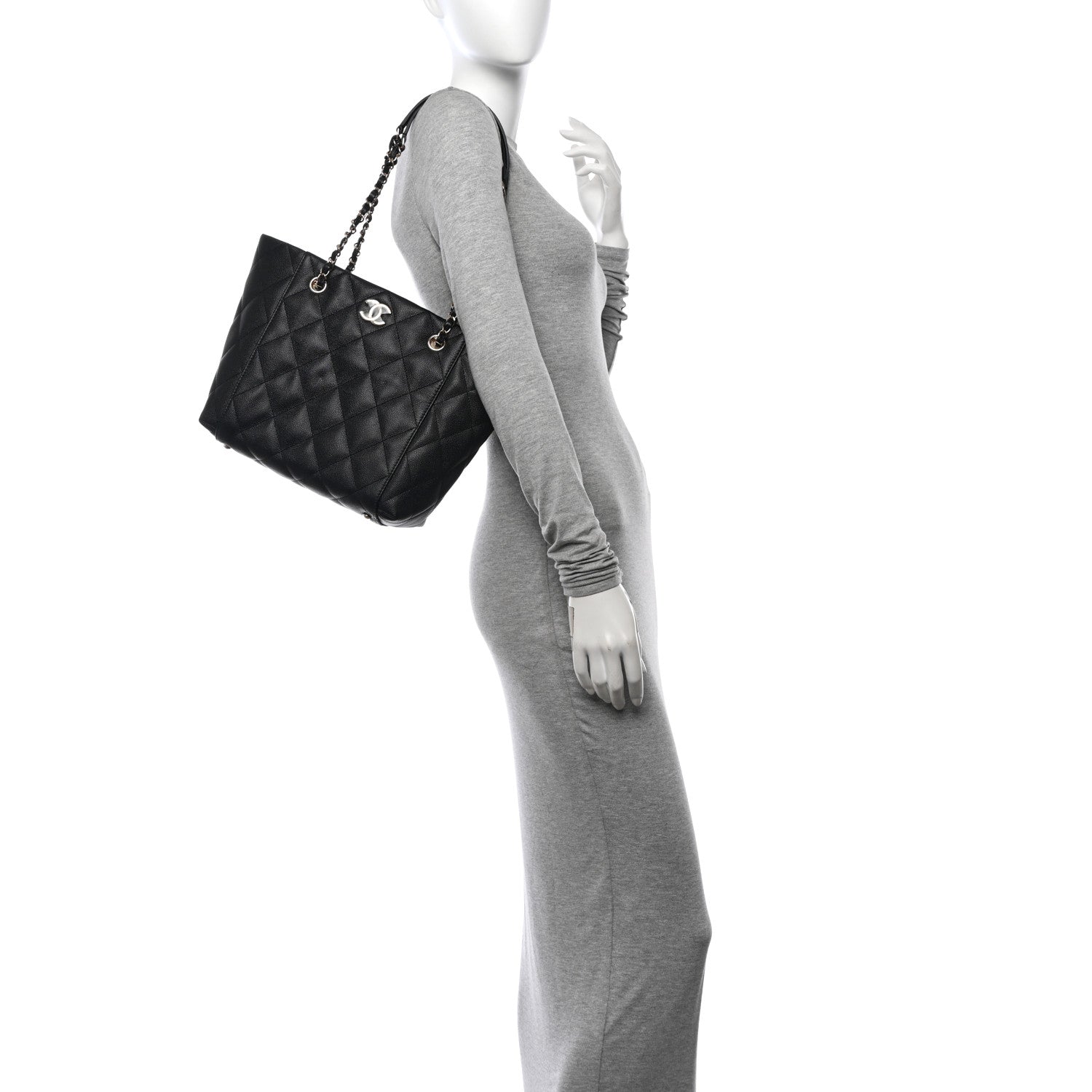 Chanel Caviar Quilted Small Shopping Black 2 of 12