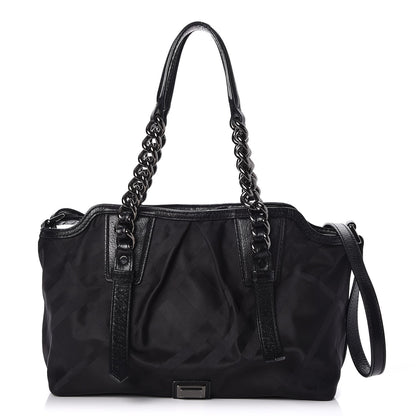 Burberry Nylon Tonal Check Torbitt Tote Black 1 of 8