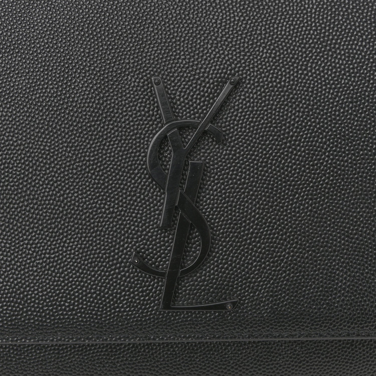 Saint Laurent Grain De Poudre Medium Classic Monogram Monochrome Kate Satchel Black 11 of 13