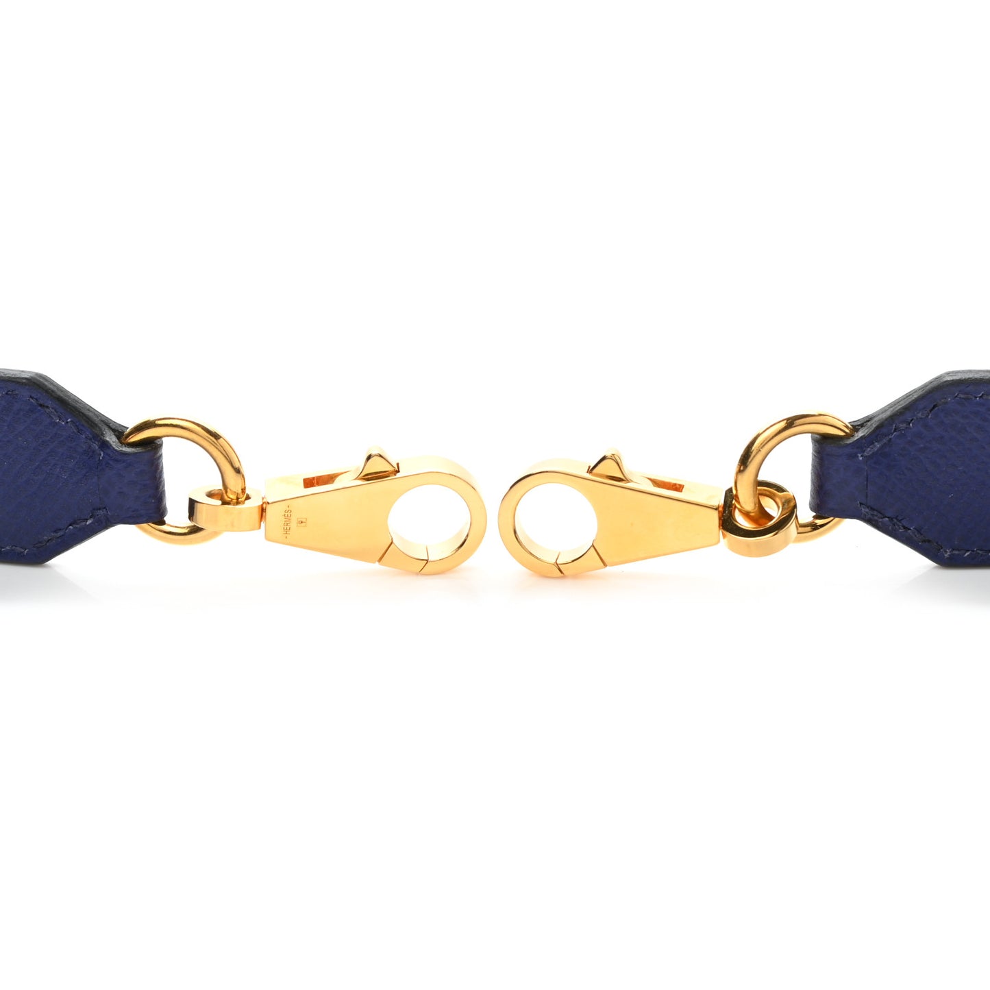 Epsom 25mm Tressage Shoulder Strap Bleu Indigo Noir Terre Battue