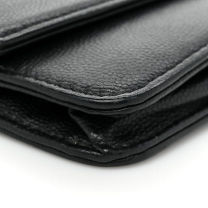 Chanel Caviar Sevruga Wallet On Chain WOC Black 21 of 25