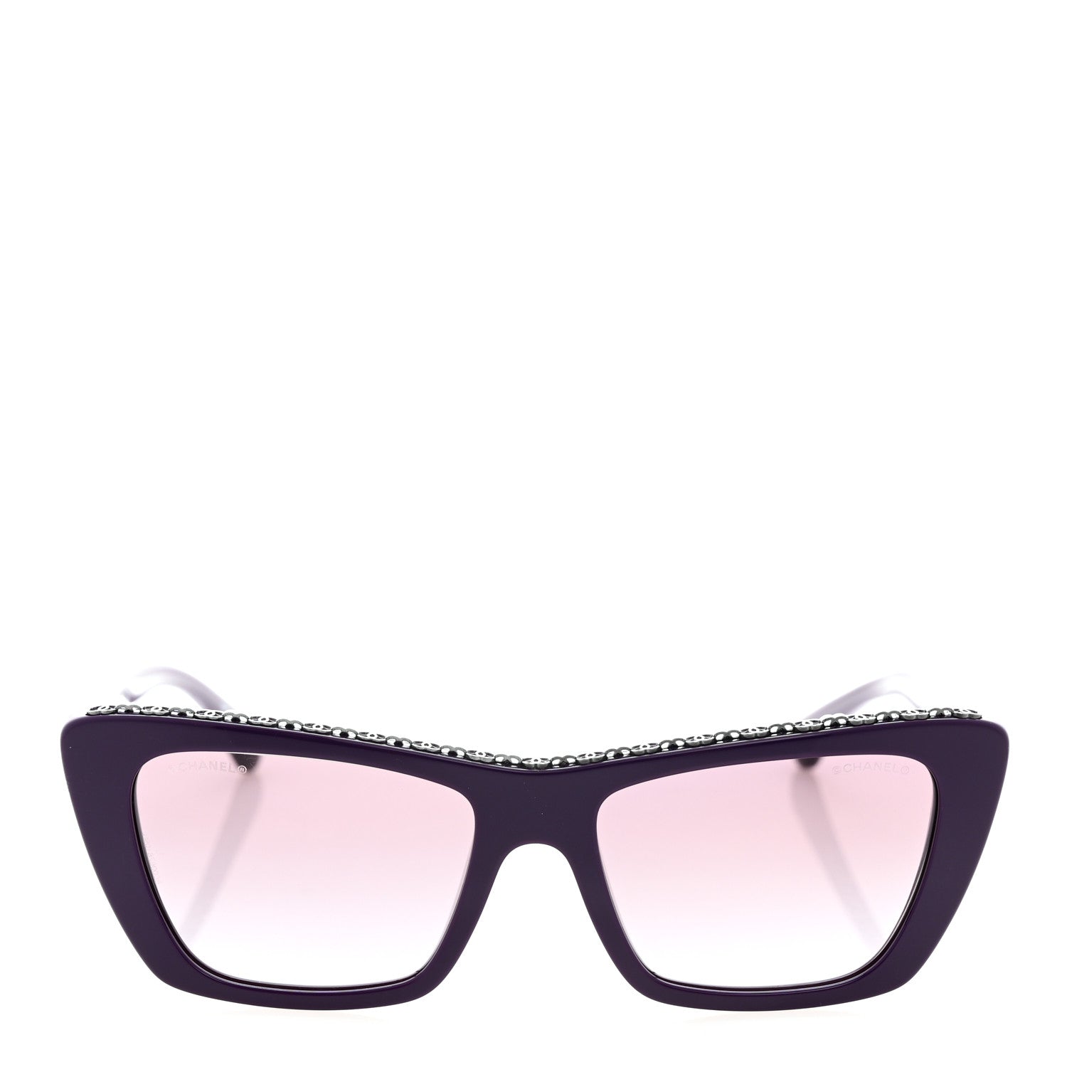 Chanel Acetate Butterfly Sunglasses 5540 Purple 2 of 8