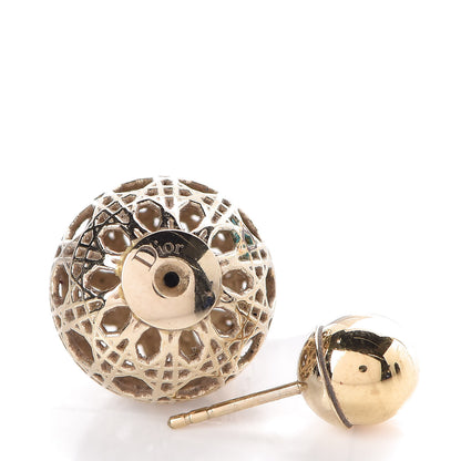 Christian Dior Cannage Mise En Dior Tribal Earrings Gold 3 of 3
