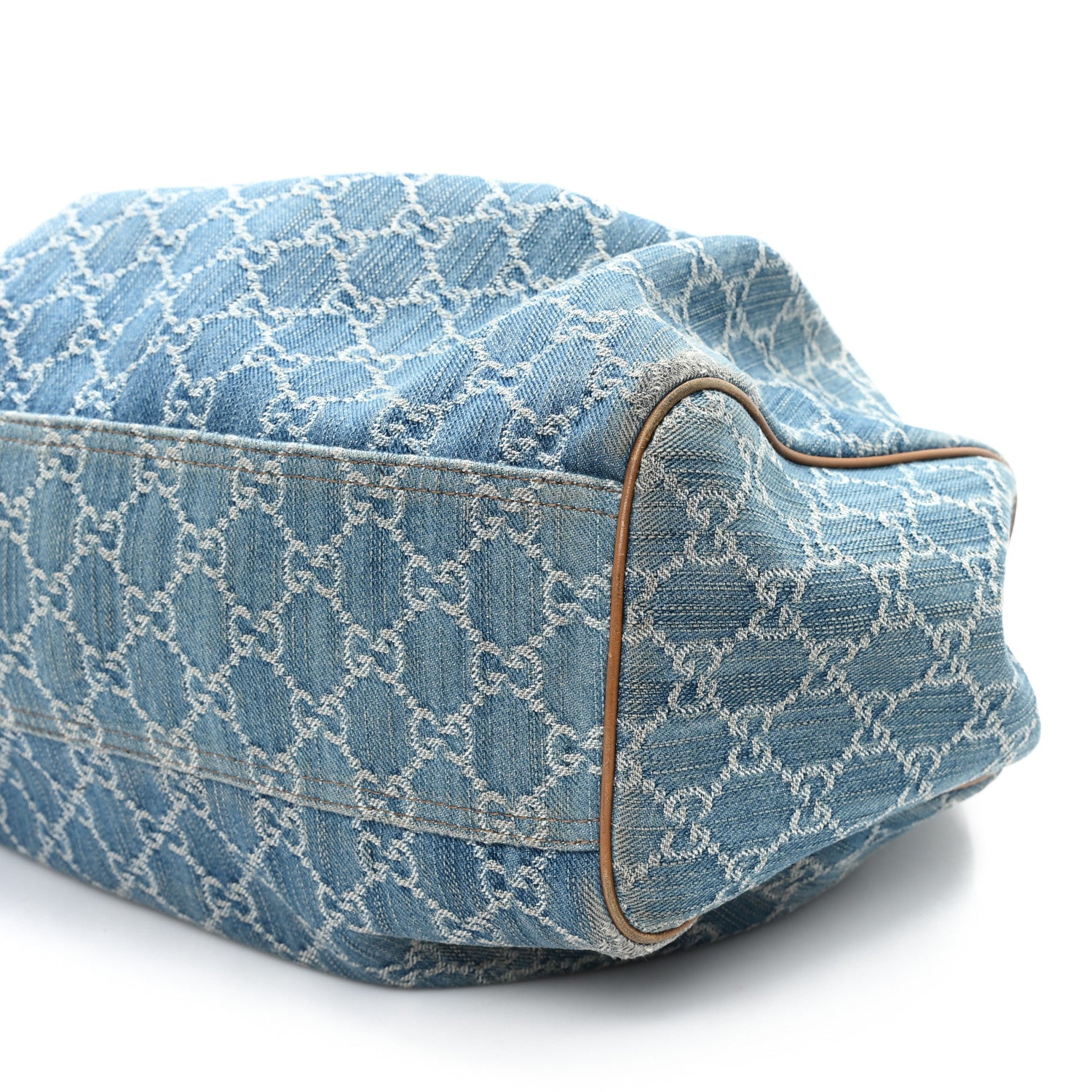 Gucci Denim Monogram Large Sukey Tote 10 of 12