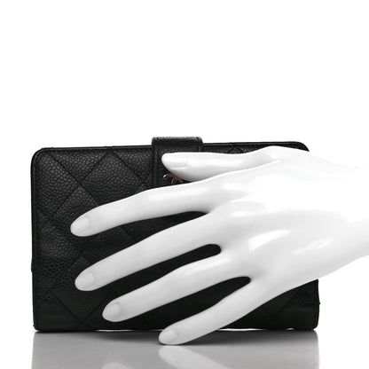 Chanel Caviar Quilted Zipped Pocket Wallet Black 2 of 13