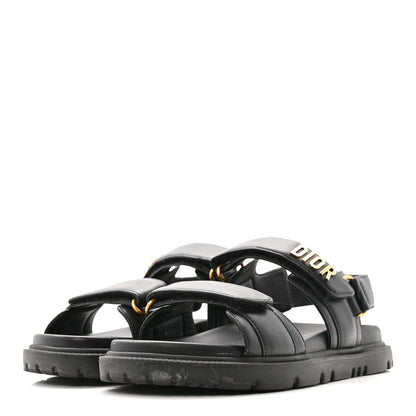 Christian Dior Lambskin Dioract 10mm Sandals 36.5 Black 4 of 12