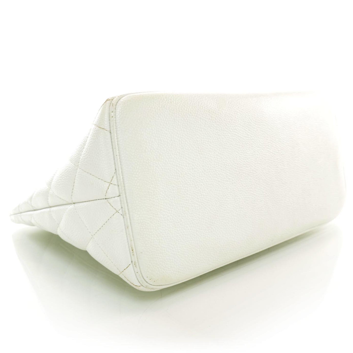 Caviar Medallion Tote White
