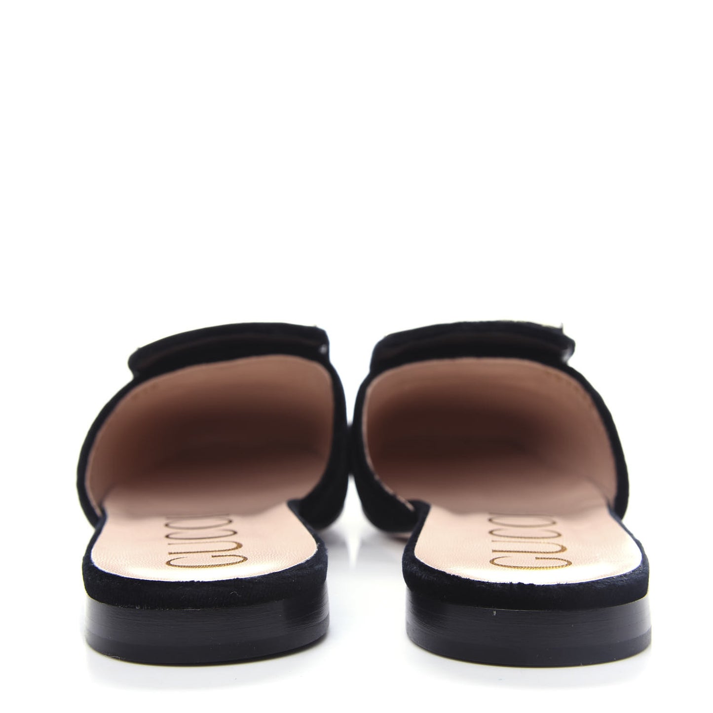 Velvet Crystal Square G Madelyn Slippers 41 Black