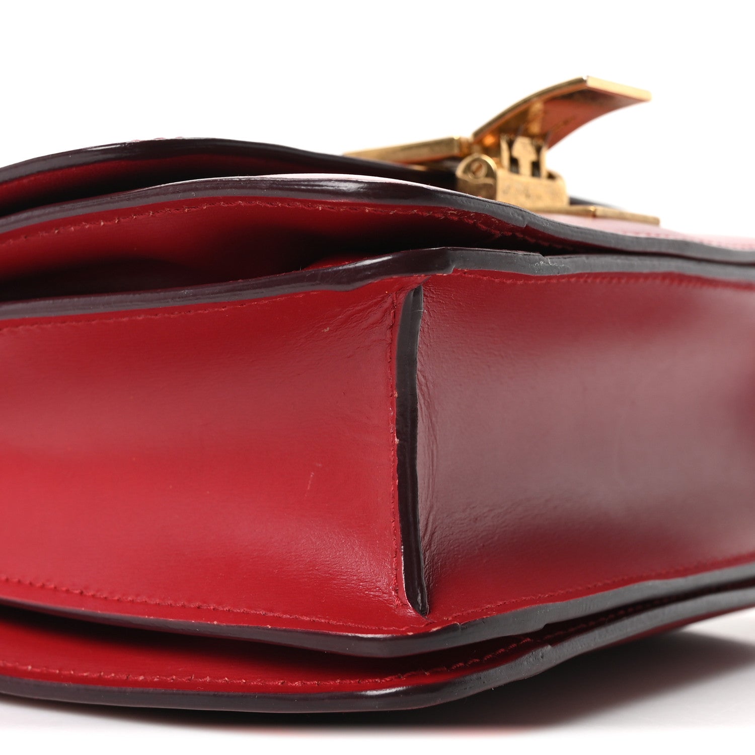 Celine Box Calfskin Small Classic Box Flap Bag Red 9 of 10
