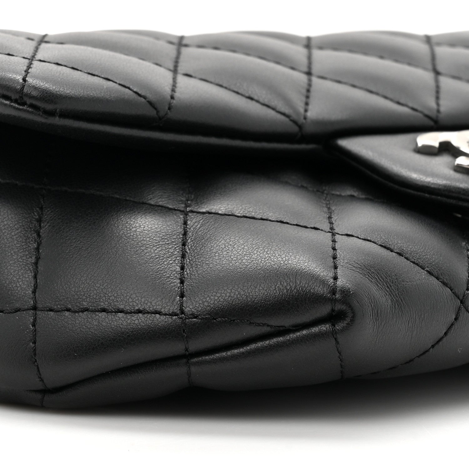 Chanel Calfskin Quilted CC Uniform Flap Belt Bag Black 10 of 11