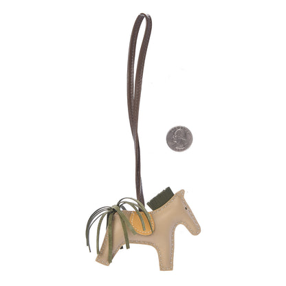 Hermes Milo Lambskin Grigri Rodeo Horse Bag Charm PM Trench Canopee Curry 2 of 3