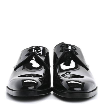 Saint Laurent Patent Calfskin Mens Derby Lace Up Shoes 37 Black 3 of 10