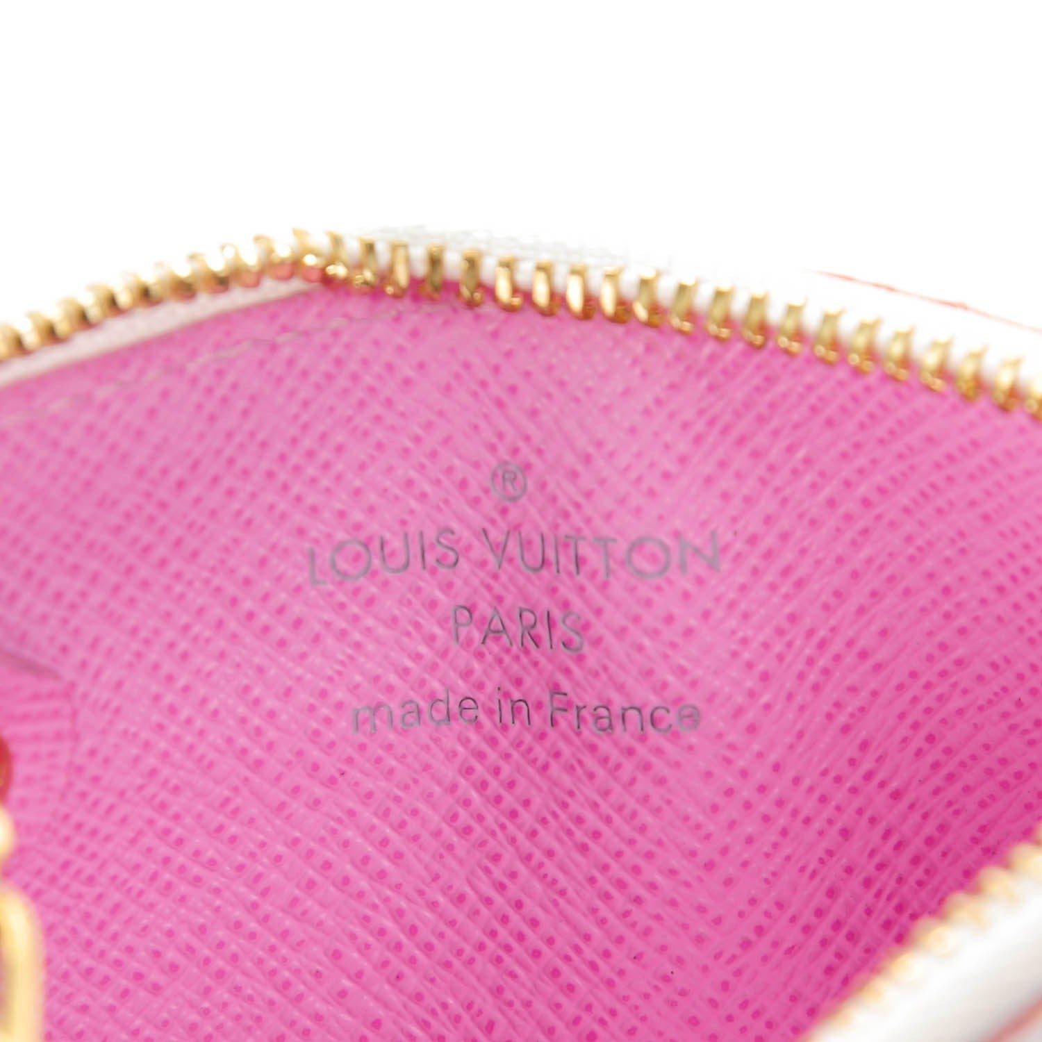 Louis Vuitton Monogram Multicolor Key Pouch White Litchi 5 of 7