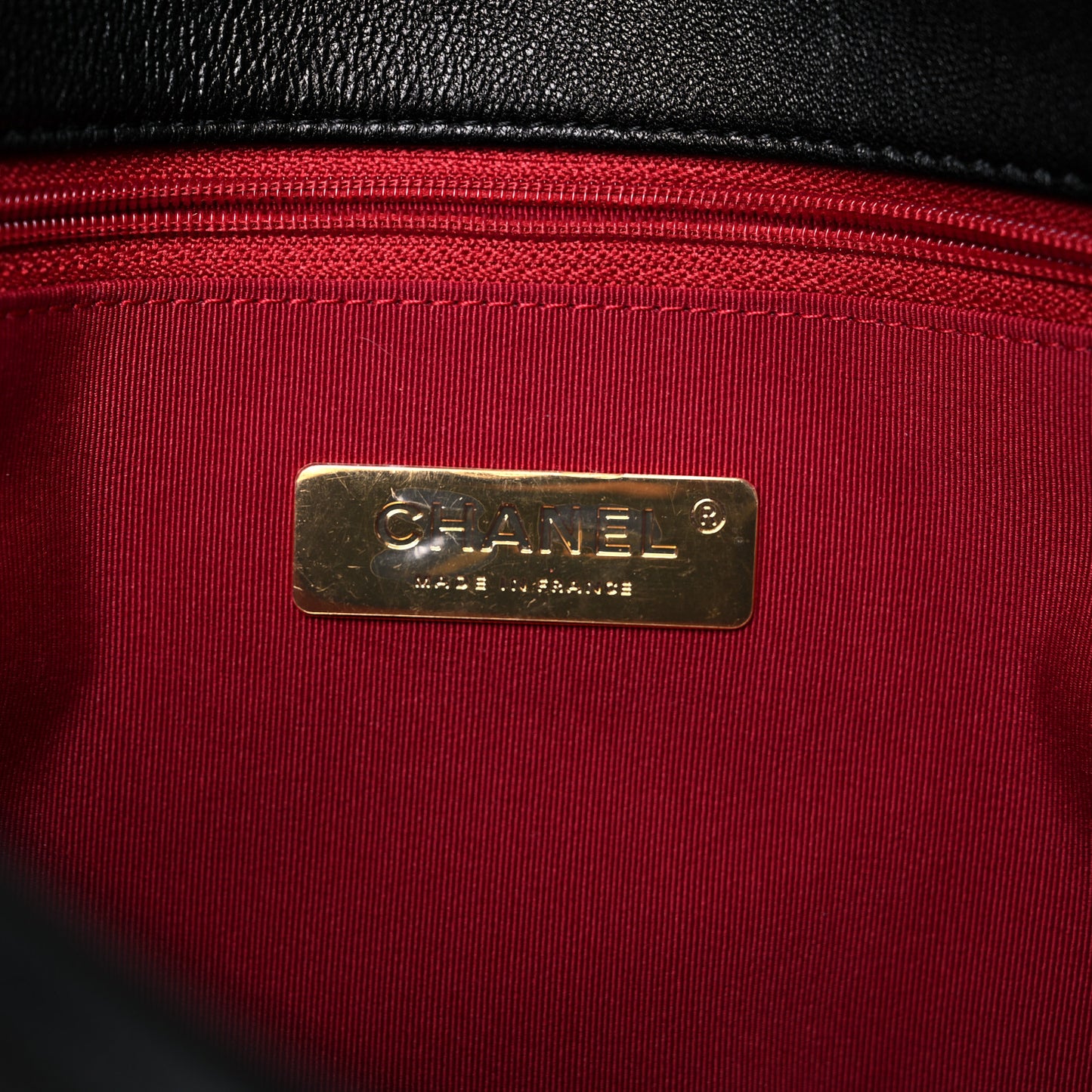 Lambskin Quilted Large Chanel 19 Flap Black