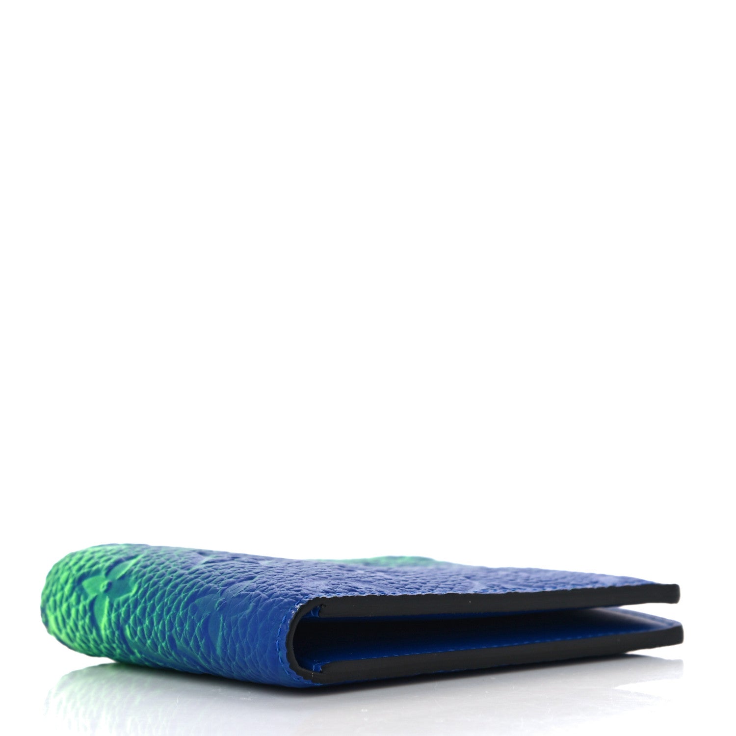 Louis Vuitton Taurillon Illusion Slender Wallet Bleu Vert 4 of 10