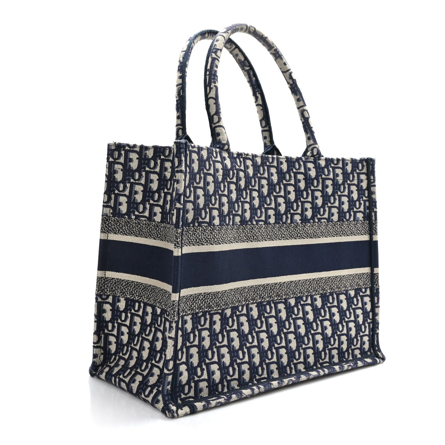 Oblique Medium Book Tote Blue Multicolor