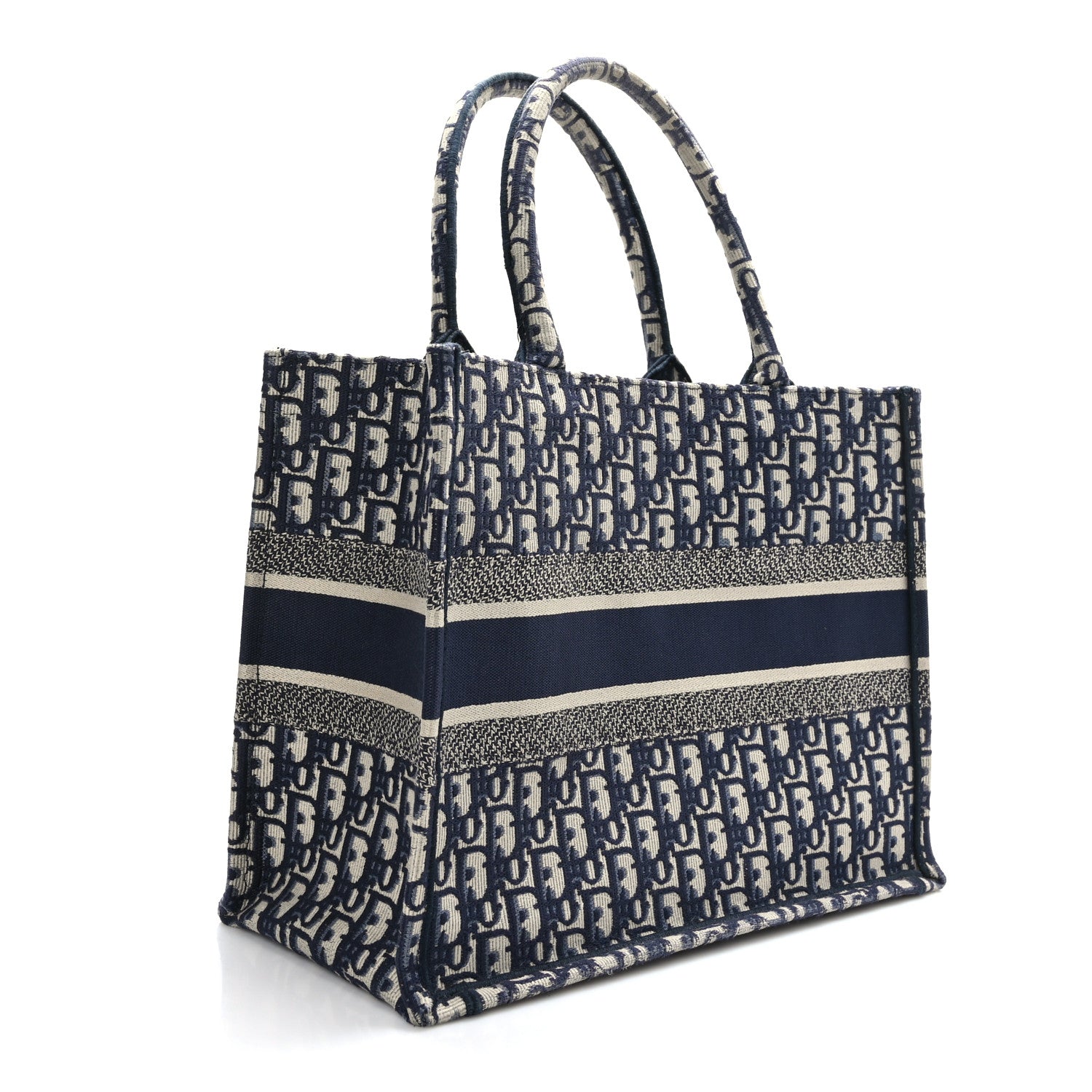 Christian Dior Oblique Medium Book Tote Blue Multicolor 3 of 9