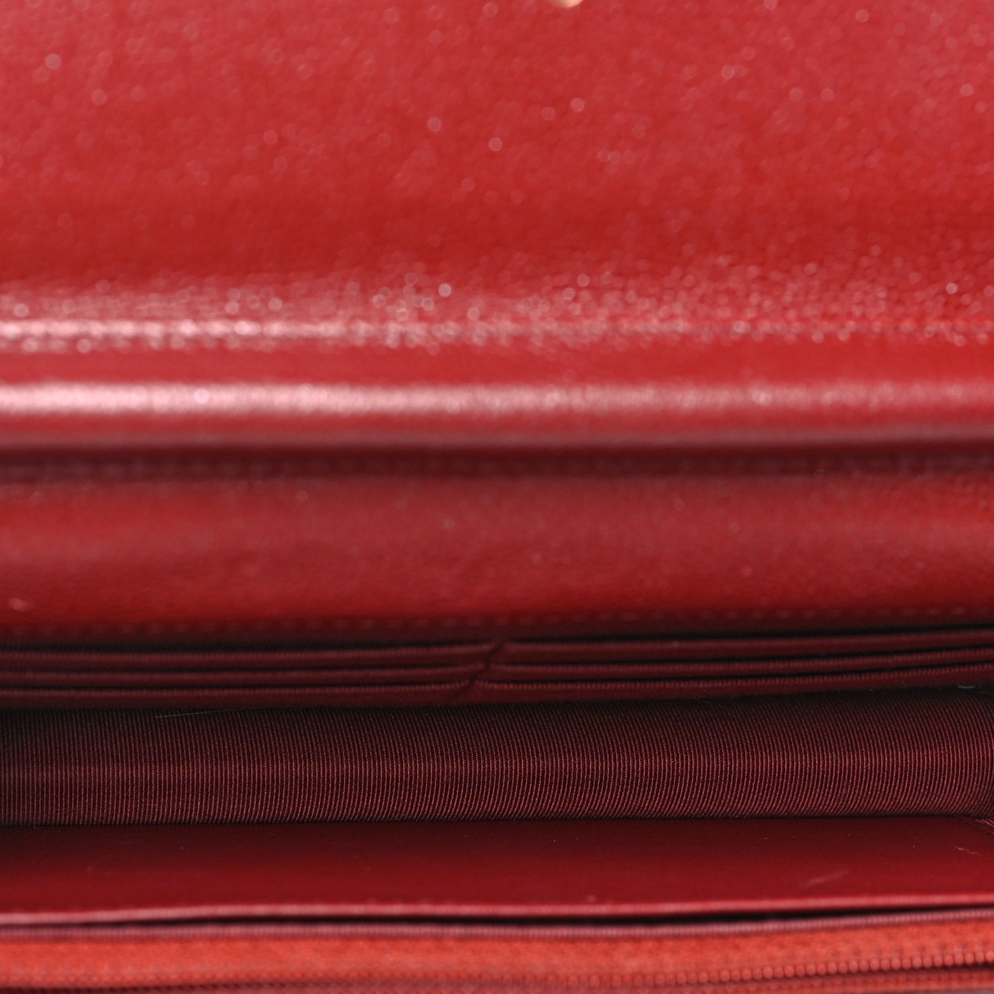 Caviar Quilted Wallet on Chain WOC Burgundy