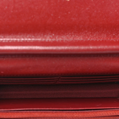 Chanel Caviar Quilted Wallet on Chain WOC Burgundy 4 of 10