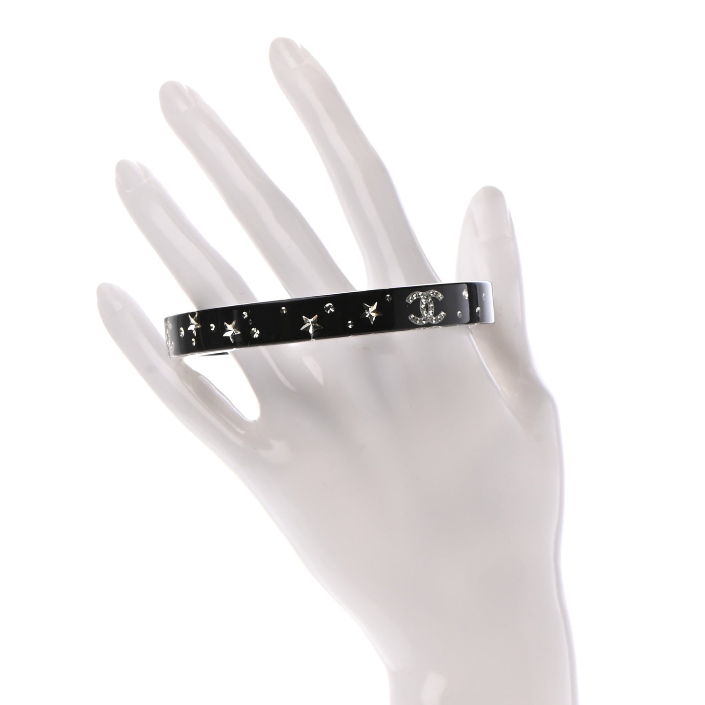 Resin Crystal CC Bangle Black