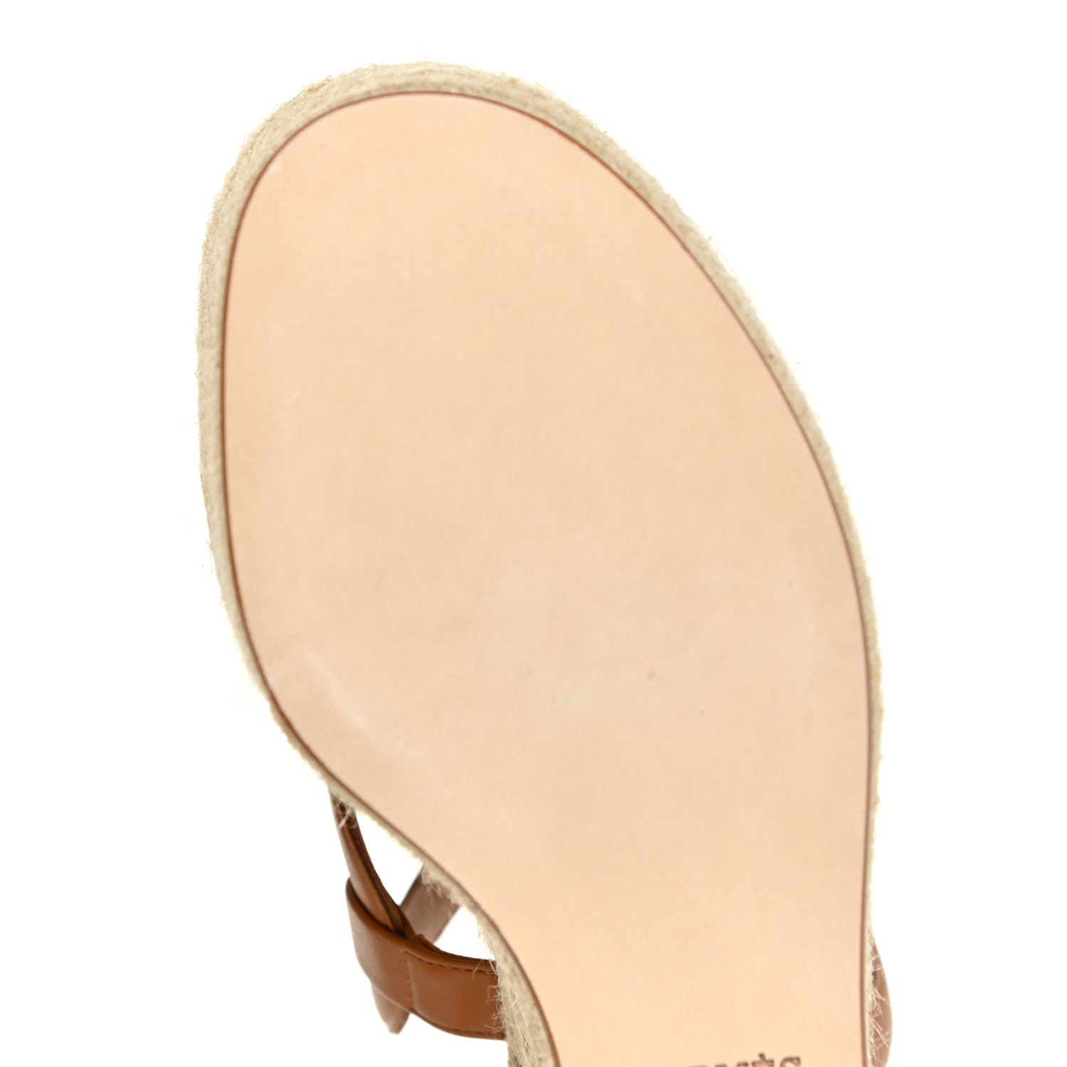 Hermes Nappa Ithea Espadrille Wedge Sandals 37 Naturel 7 of 10