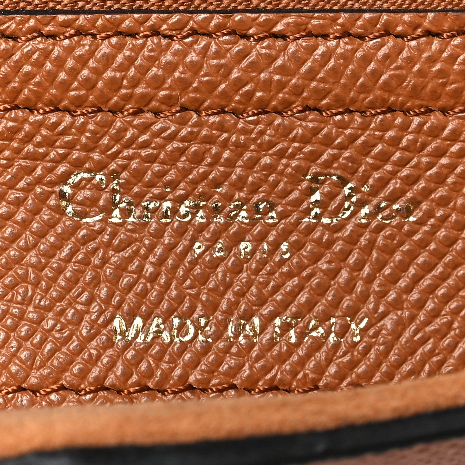Christian Dior Grained Calfskin Saddle Bag With Strap Camello 5 of 9
