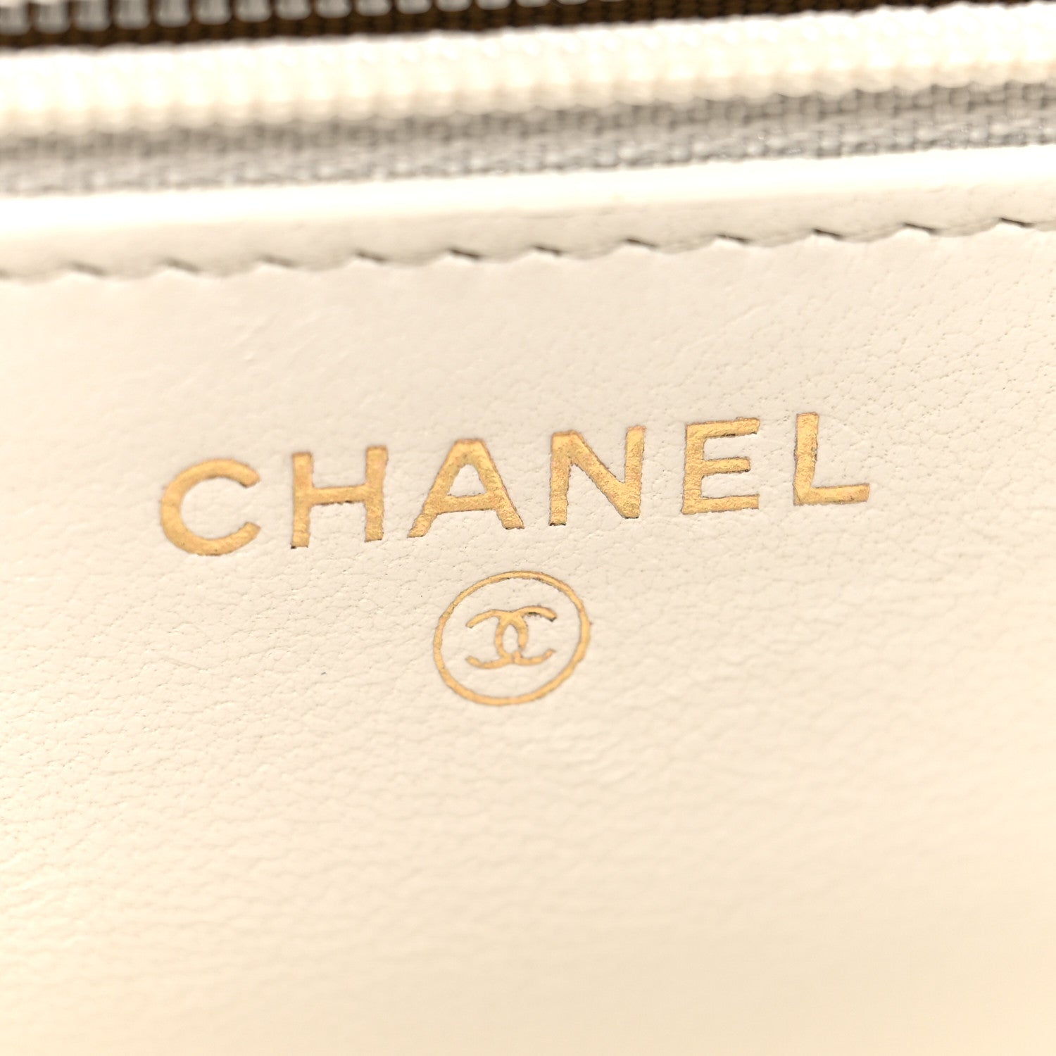 Chanel Lambskin Quilted CC Pearl Crush Wallet on Chain WOC White 6 of 15