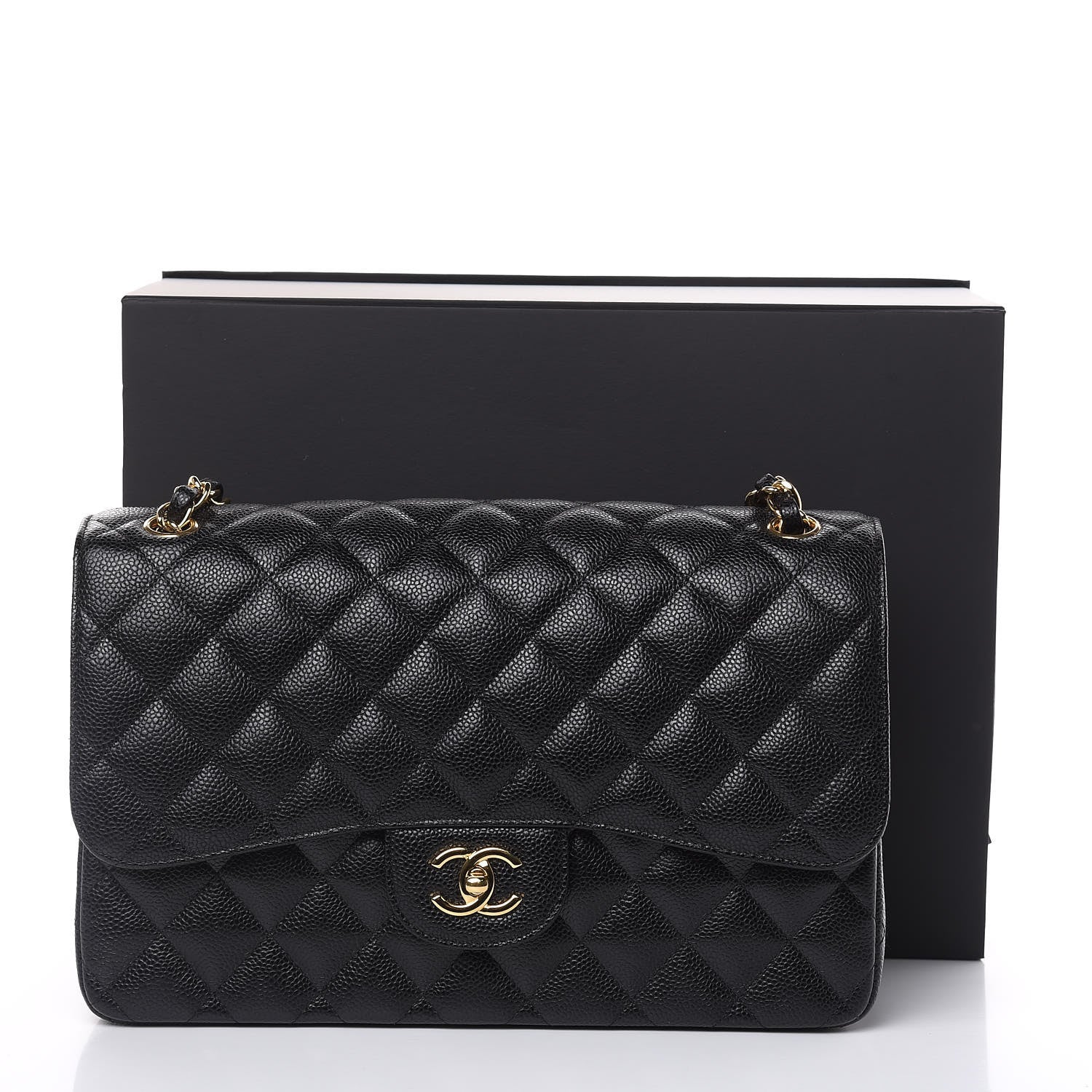 Chanel Caviar Quilted Jumbo Double Flap Black 11 of 11