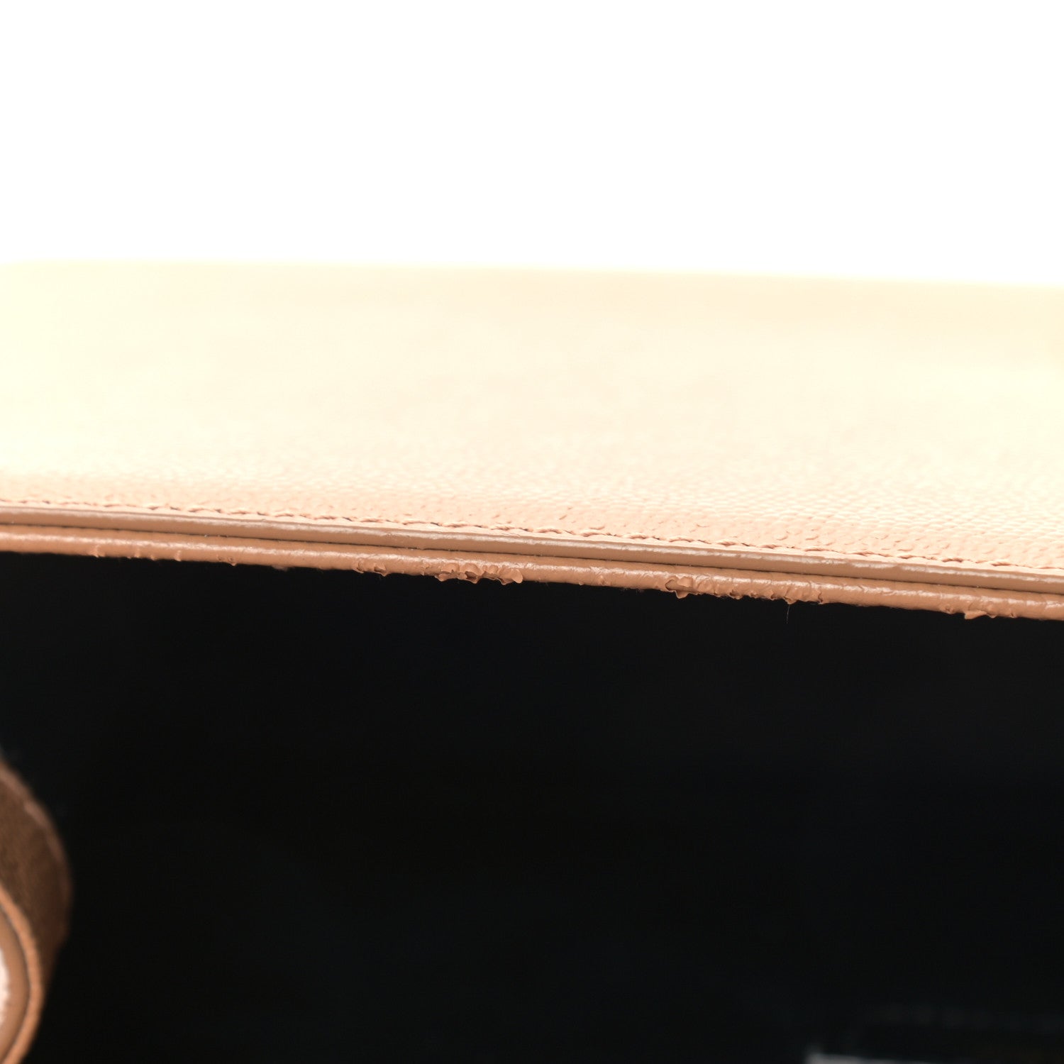 Saint Laurent Grain De Poudre Medium Monogram Kate Satchel Dark Beige 13 of 13