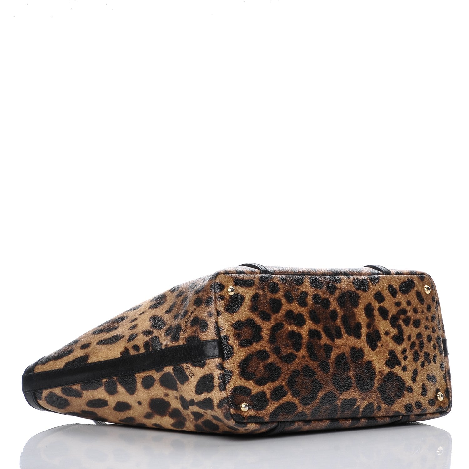 Dolce & Gabbana Coated Canvas Leopard Print Miss Escape Tote 4 of 6
