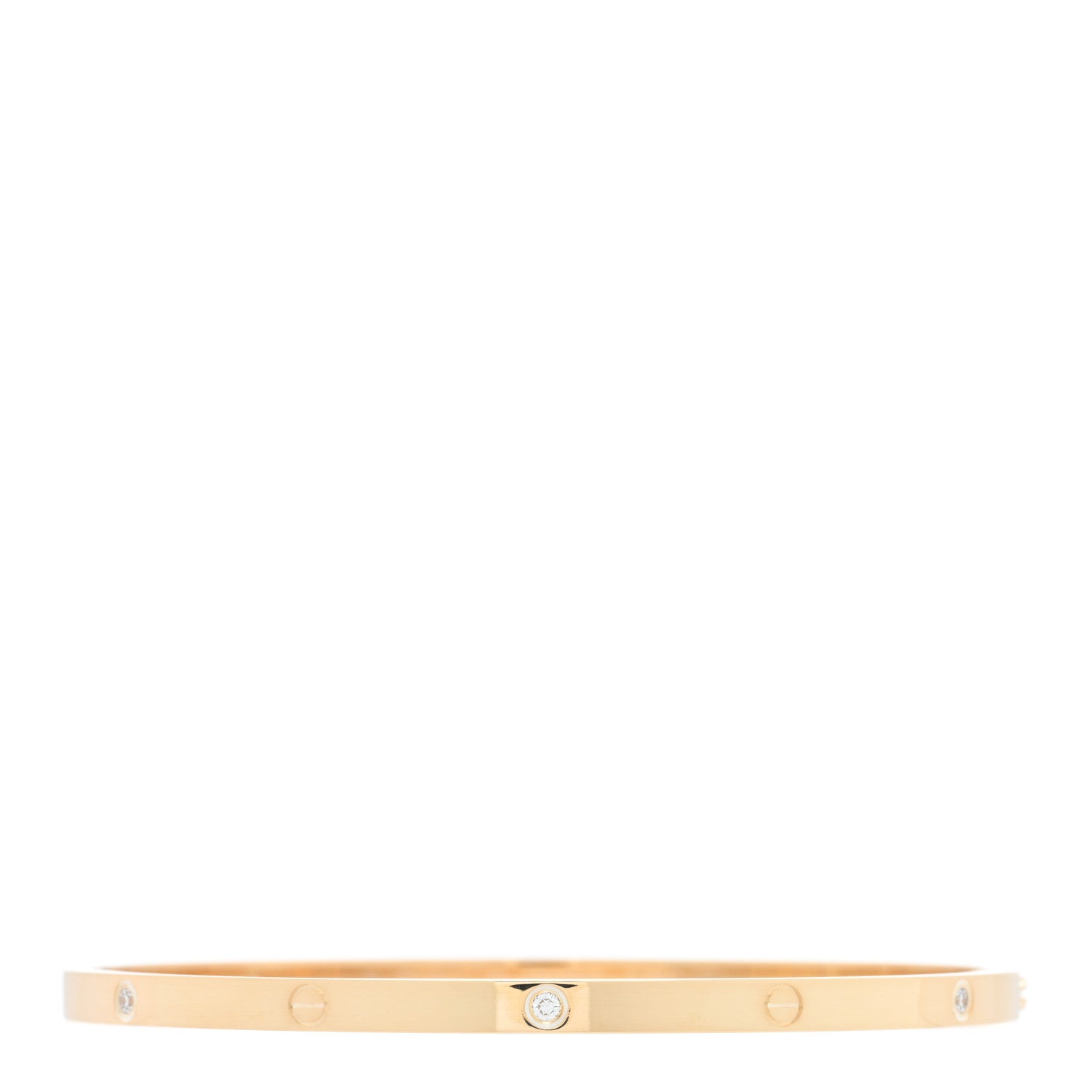 Cartier 18K Yellow Gold 6 Diamond Small LOVE Bracelet 19 1 of 4