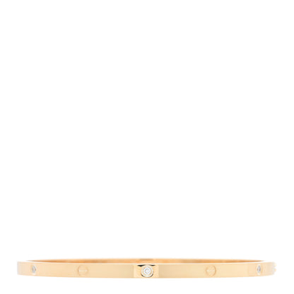 Cartier 18K Yellow Gold 6 Diamond Small LOVE Bracelet 19 1 of 4