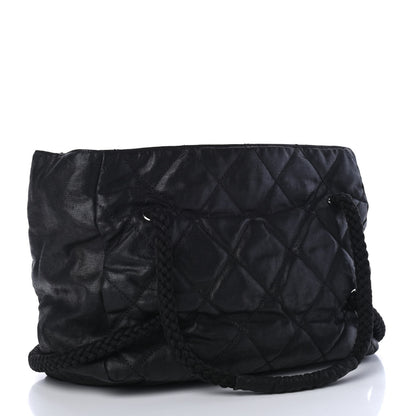 Chanel Coated Canvas Large CC Yacht Tote Black White 2 of 4