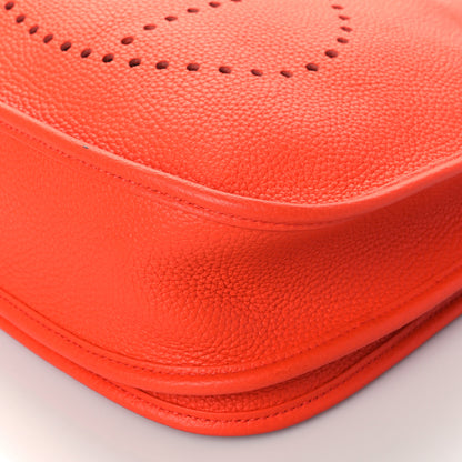 Hermes Taurillon Clemence Evelyne III PM Orange Poppy 10 of 10
