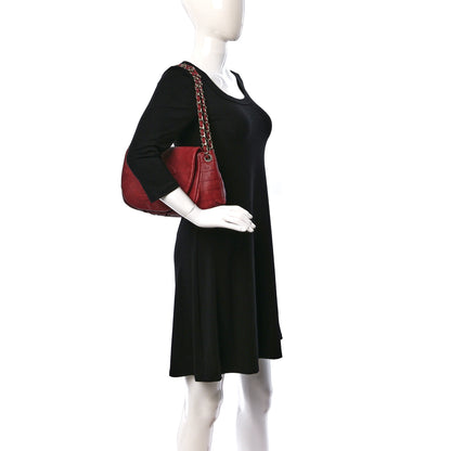 Chanel Caviar Large Half Moon Flap Red 2 of 8