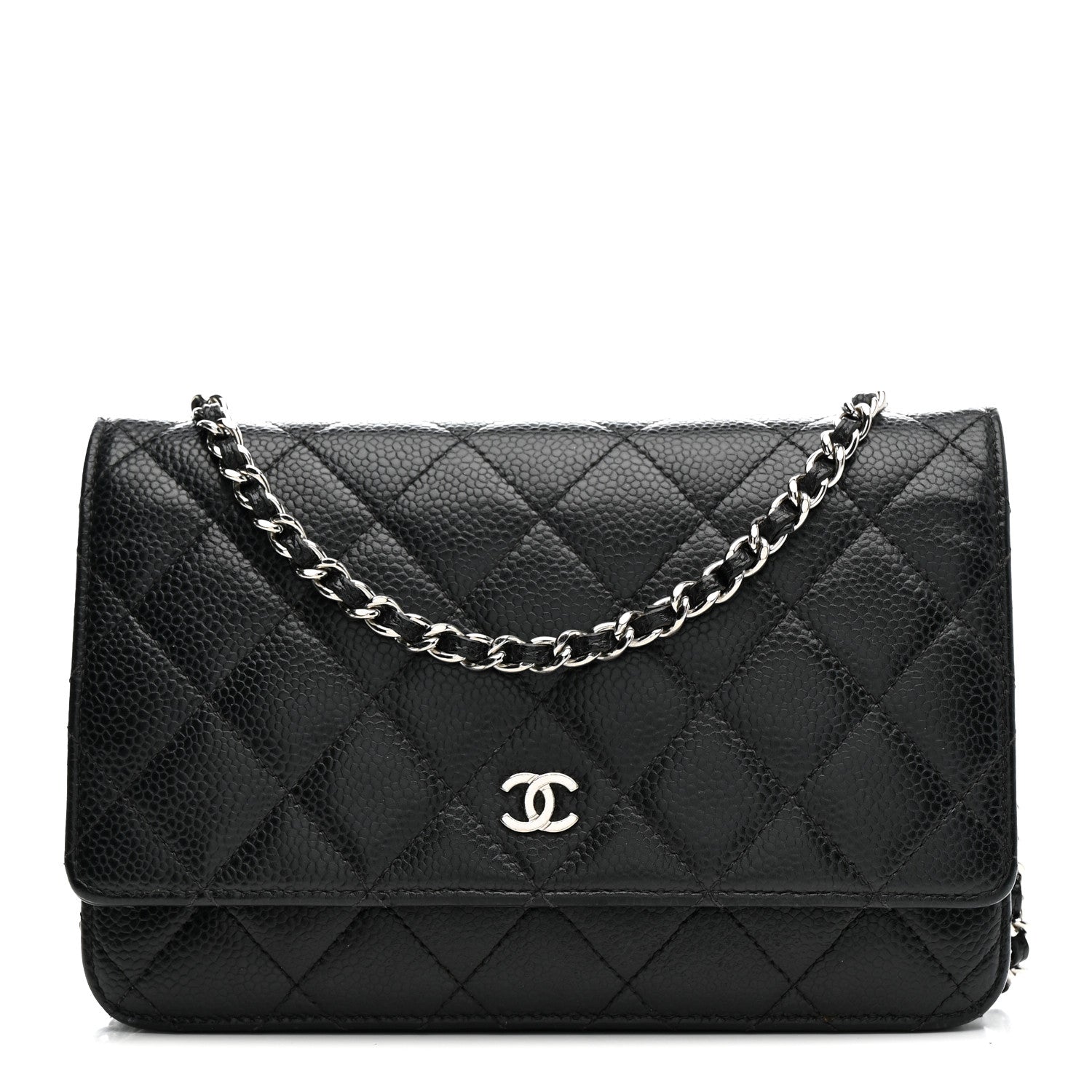 Chanel Caviar Quilted Wallet on Chain WOC Black 1 of 17