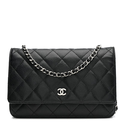 Chanel Caviar Quilted Wallet on Chain WOC Black 1 of 17