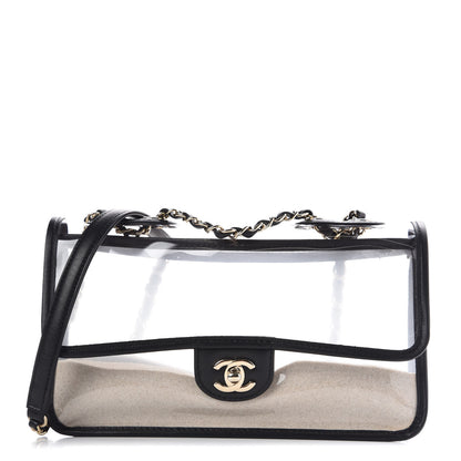 Chanel Lambskin PVC Medium Coco Sand Flap Black 1 of 10