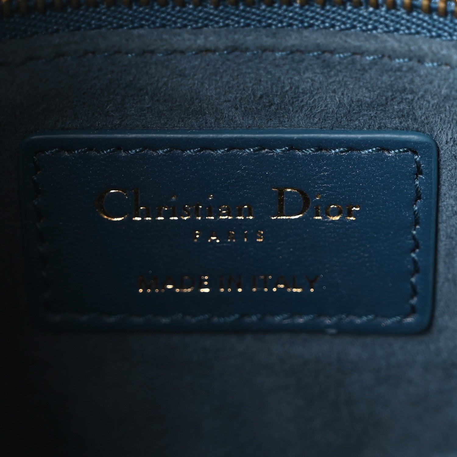 Christian Dior Lambskin Cannage Small My ABCDior Lady Dior Deep Ocean 6 of 10