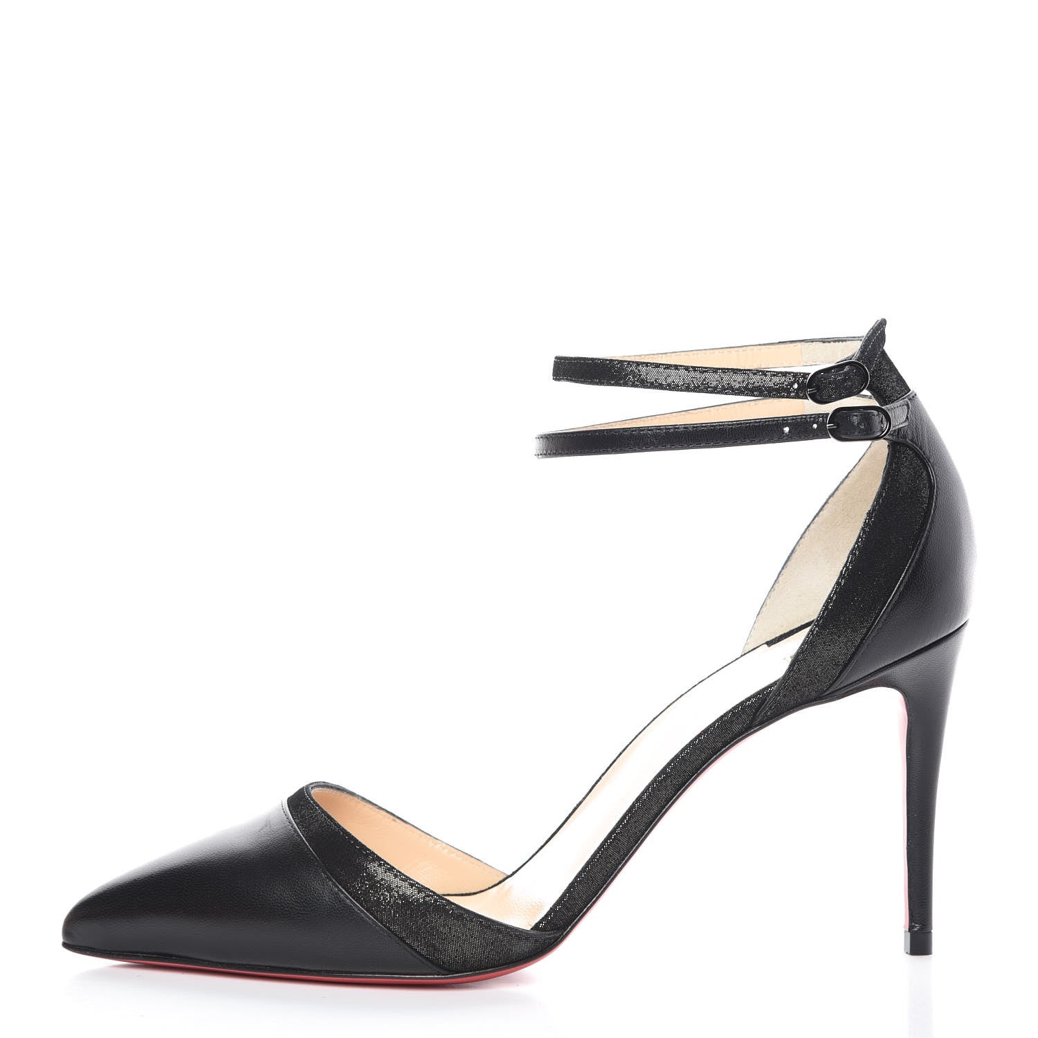 Christian Louboutin Suede Kid Uptown Double 85 Pumps 36.5 Black 1 of 8