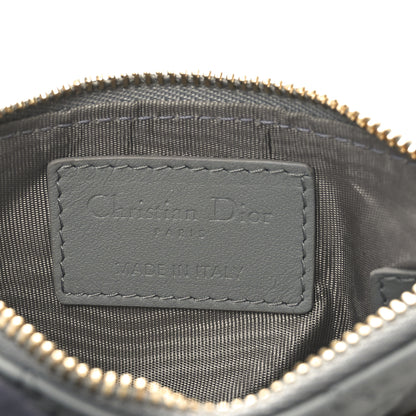 Christian Dior Lambskin Cannage Lady Dior Zipped Key Case Stone Grey 6 of 7