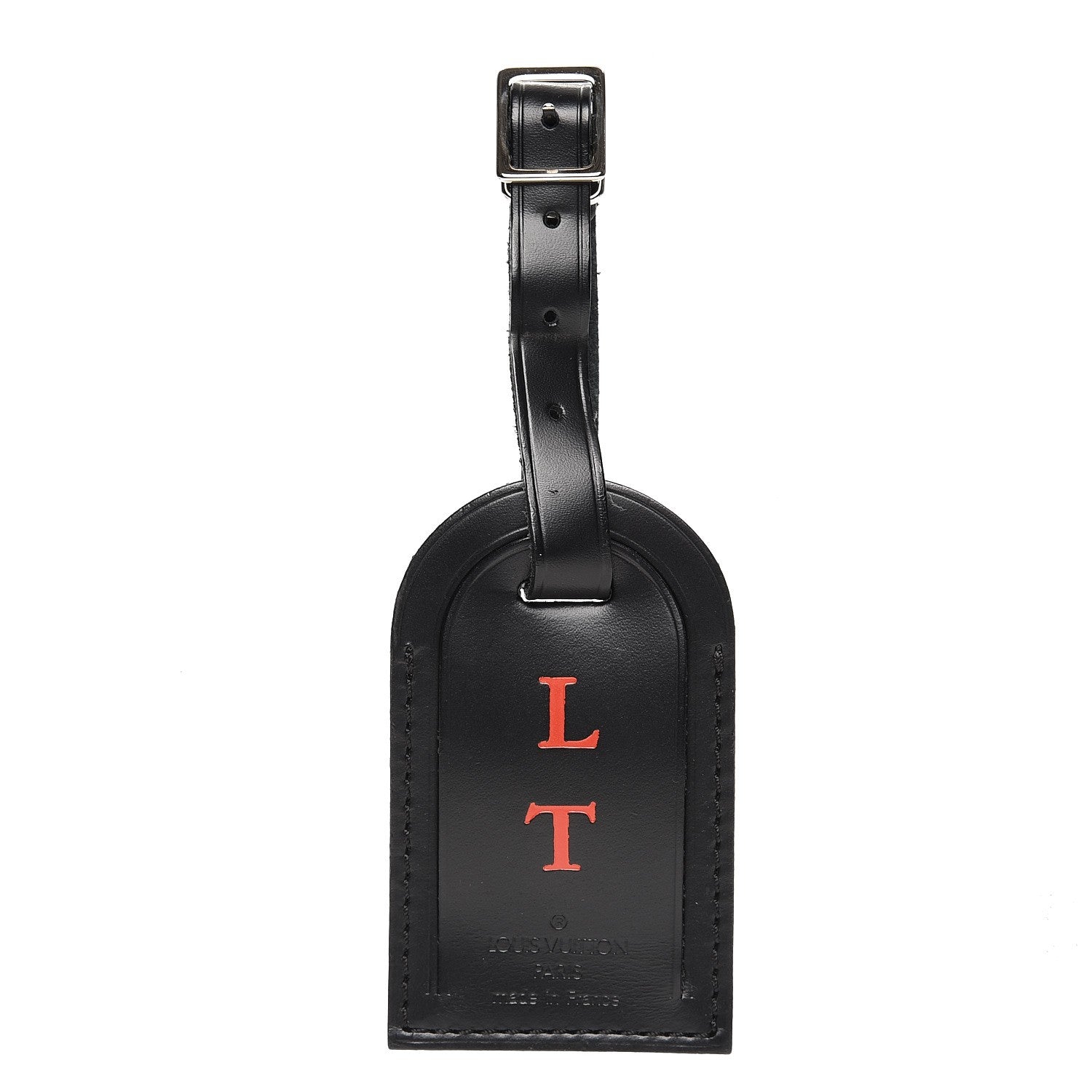 Louis Vuitton Calfskin Black Luggage Tag Black 1 of 5