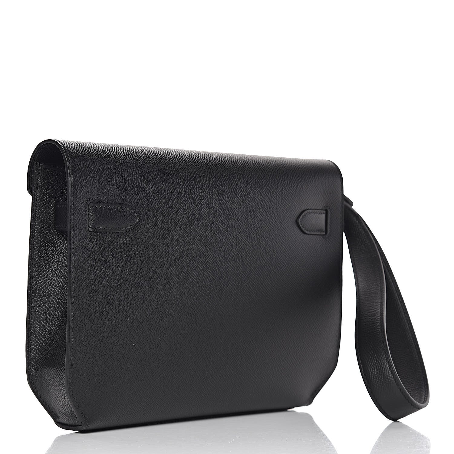 Hermes Epsom Kelly Depeches 25 Pouch Black 3 of 8