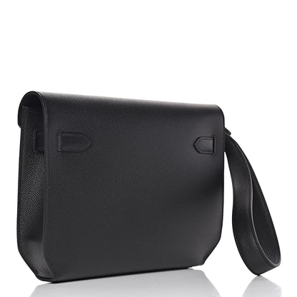 Hermes Epsom Kelly Depeches 25 Pouch Black 3 of 8