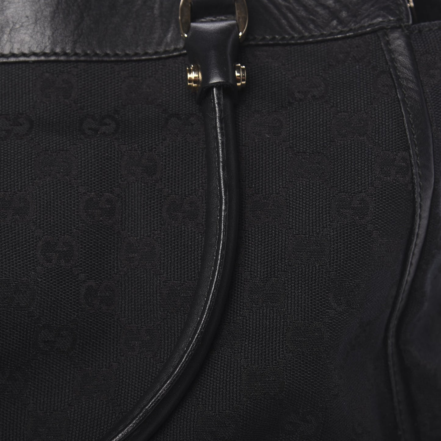 Monogram D Gold Tote Black
