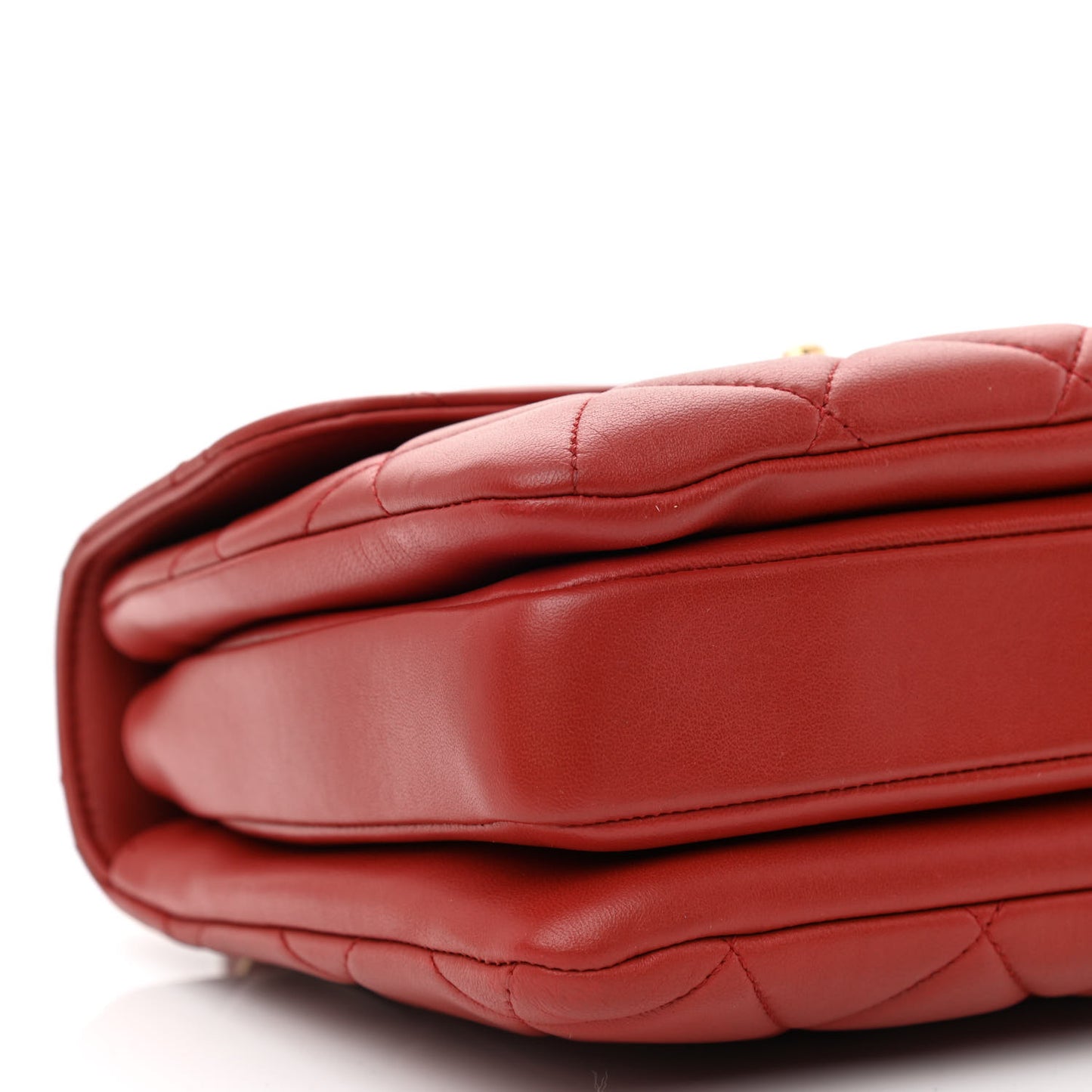 Lambskin Quilted Small Trendy CC Flap Dual Handle Bag Red