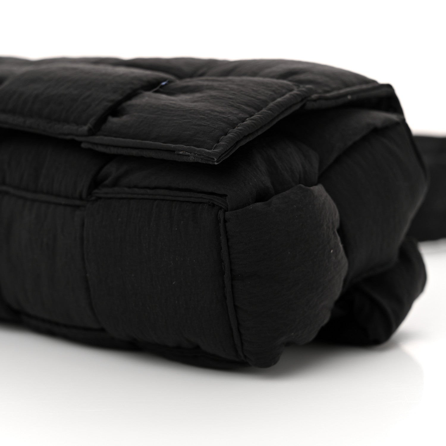 Bottega Veneta Nylon Intrecciato Padded Tech Mini Cassette Belt Bag Black 10 of 11