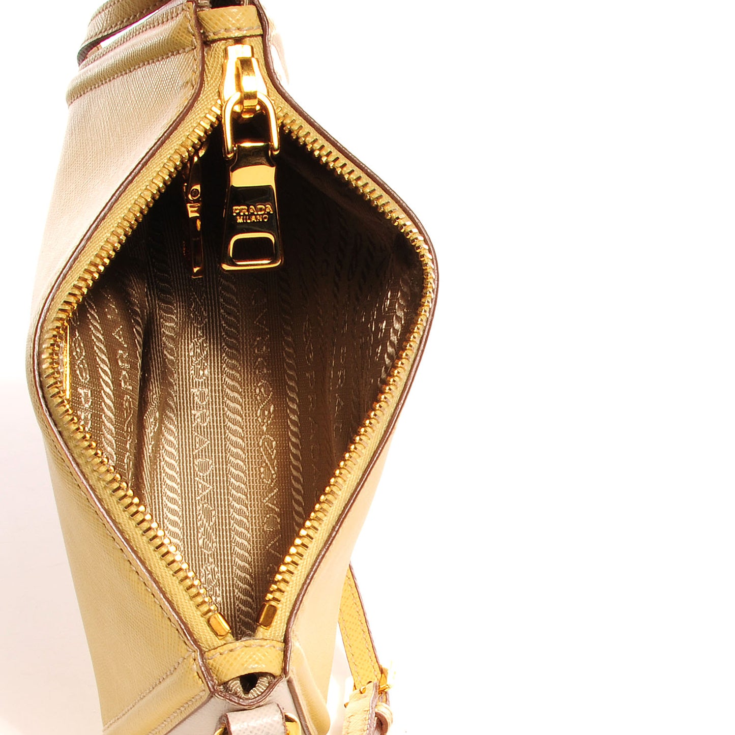 Saffiano Colour Bi-Color Pochette Ananas Talco